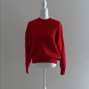 H&M Vibrant Red Crew Neck Sweater